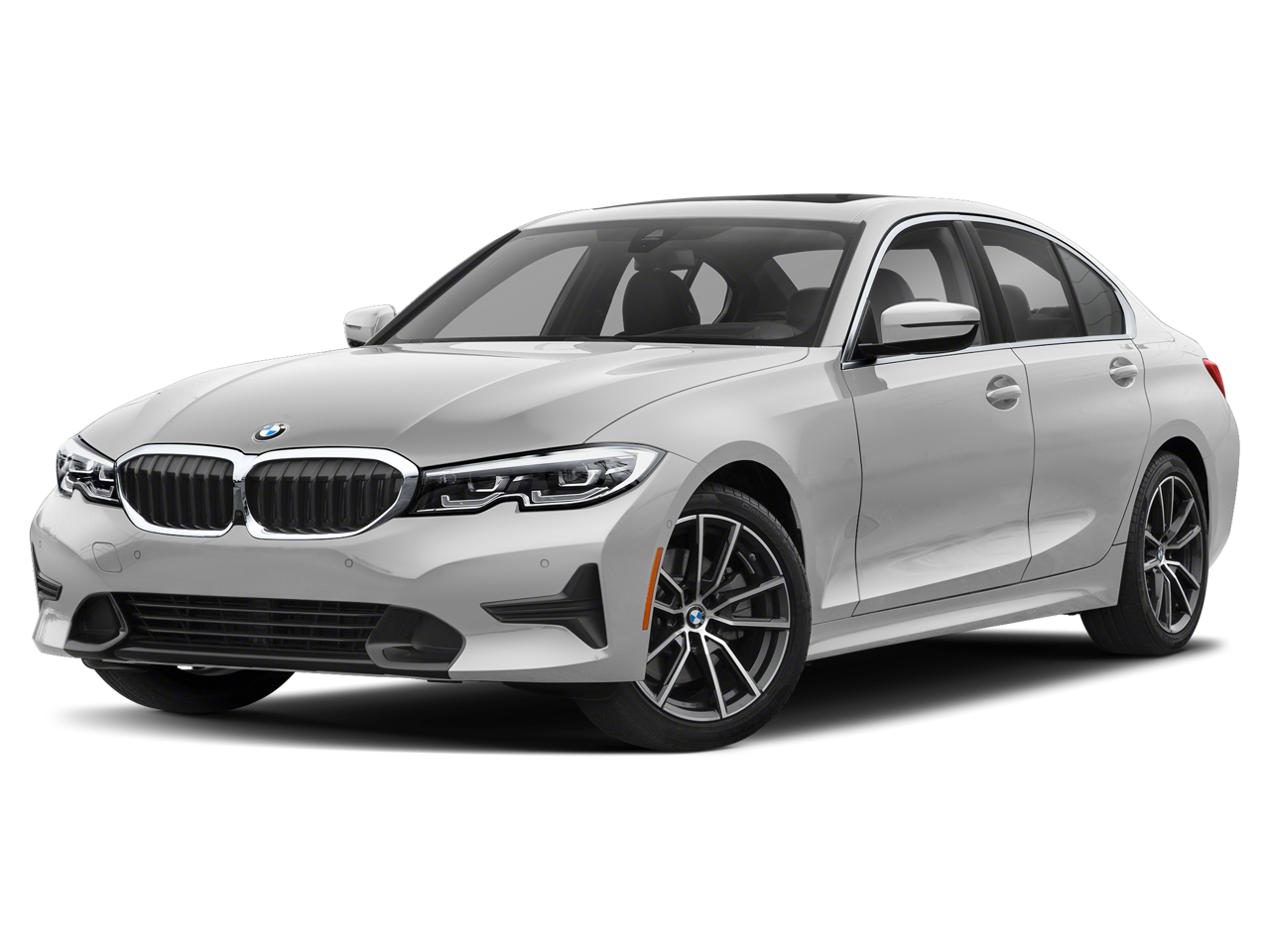 2021 BMW 3 series 330i xDrive in Mineral White Metallic — front three-quarter view