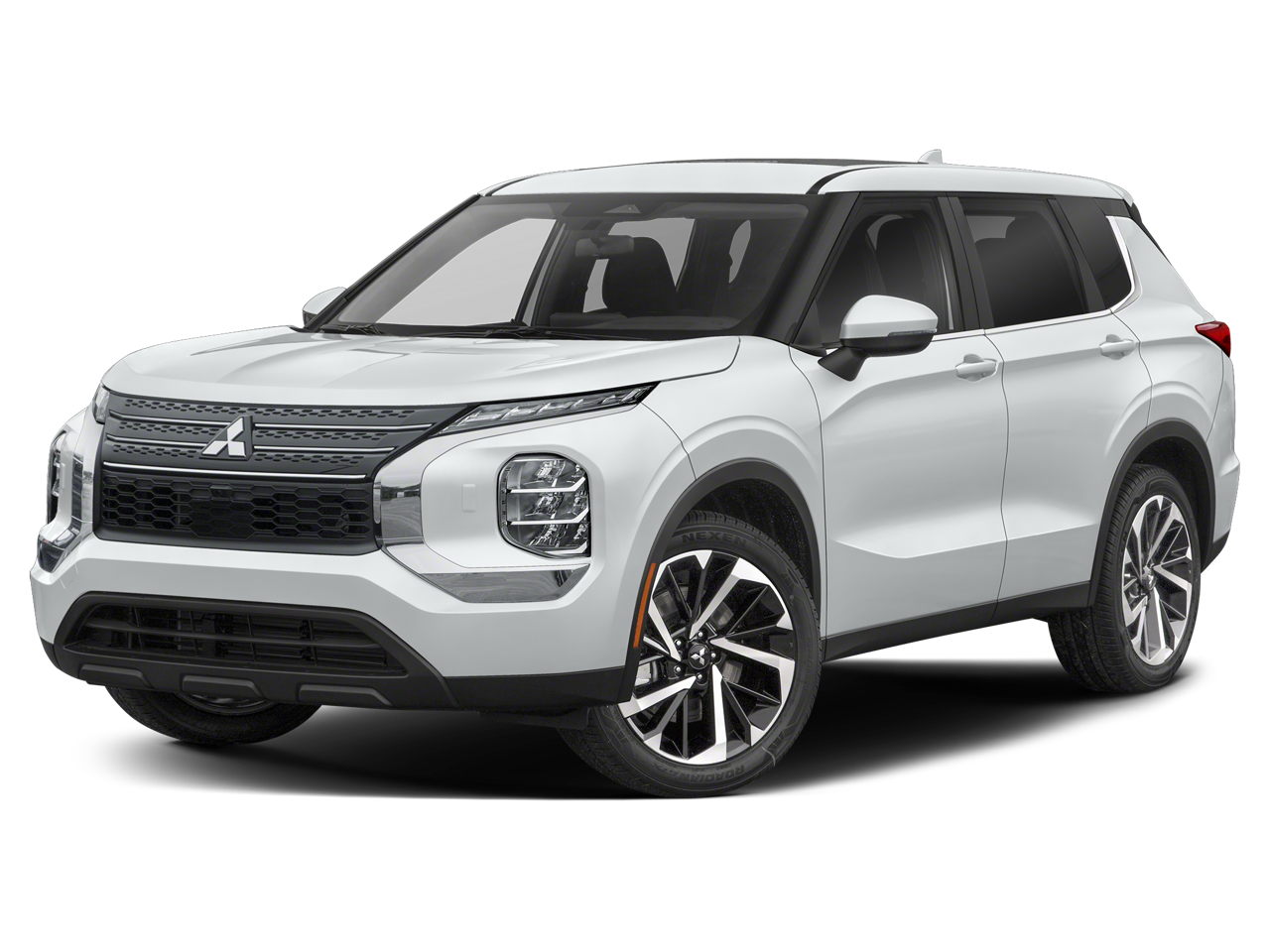 2022 Mitsubishi Outlander ES in White Diamond — front three-quarter view