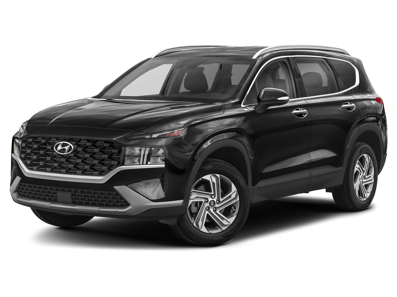 2023 Hyundai Santa Fe SEL in Twilight Black — front three-quarter view