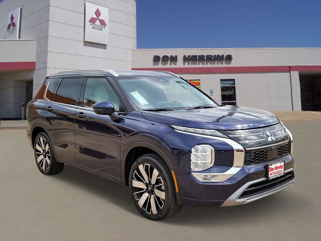 2026 Mitsubishi Outlander SEL in Cosmic Blue Metallic — front three-quarter view