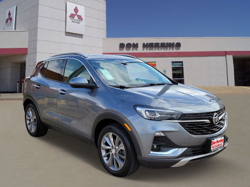 2022 Buick Encore GX Essence in Satin Steel Metallic — front three-quarter view