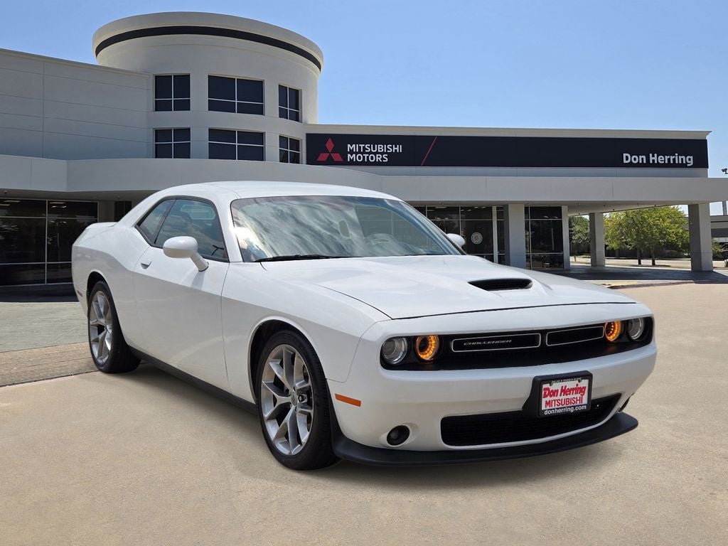 2022 Dodge Challenger GT in White Knuckle Clearcoat — front three-quarter view
