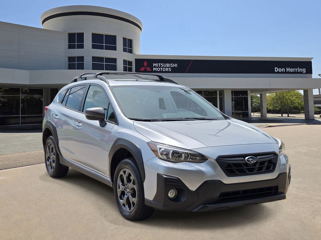 2023 Subaru Crosstrek Sport in Ice Silver Metallic — front three-quarter view