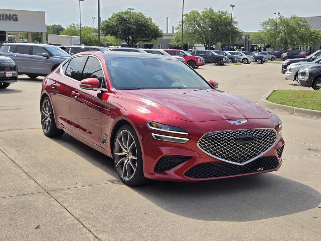 2022 Genesis G70 2.0T in Havana Red — front three-quarter view